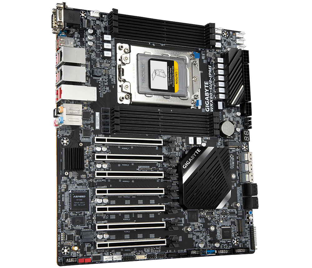 Gigabyte AMD WRX80 motherboard WRX80 SU8 IPMI support 8RAM PCIe