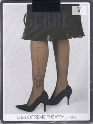 GERBE EXTREME THEATRAL Strumpfhose Farbe Schwarz. Größen 6 - 11 und 8 - 12. Strumpfhose.