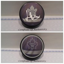 John Klingberg Autograph Signed Toronto Maple Leafs Puck COA Reverse Retro
