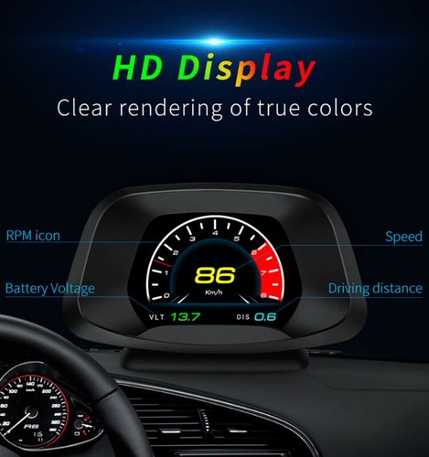 Car Head Up Display HUD GPS OBD2 Engine Coolant Temperature Display P19 - Picture 9 of 12