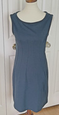 Anthropologie Deletta Teal Stretch Knit Sleeveless Fitted Midi Dress Size S