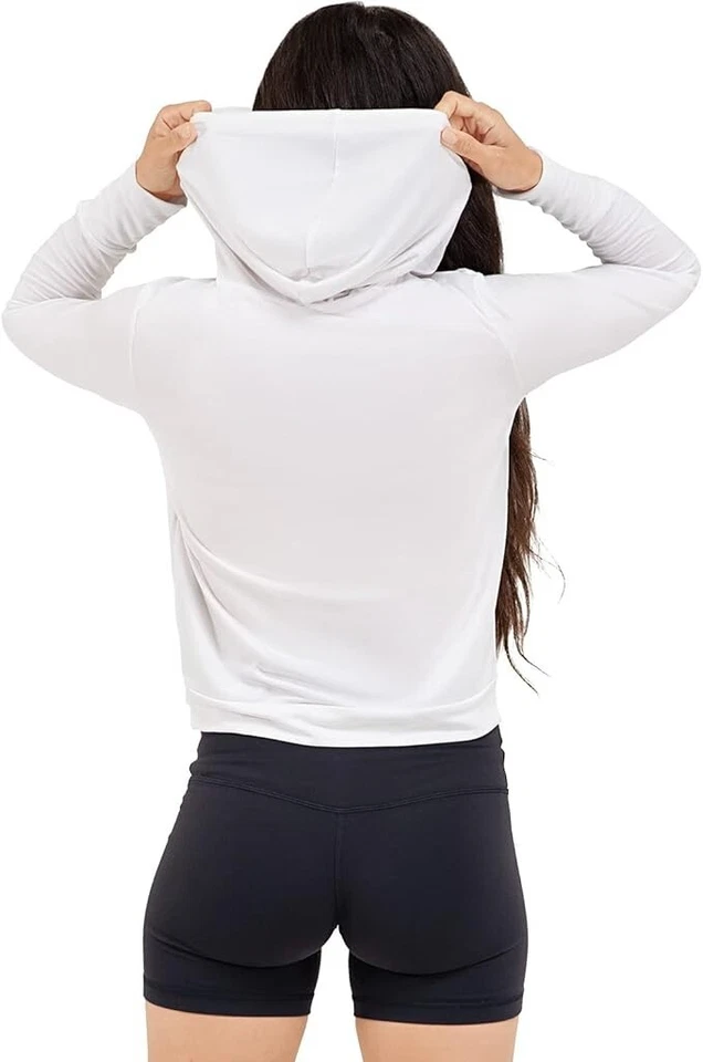 Women Long Sleeve Plain Hoodie Hooded Sweatshirt Pullover Loose Casual Sports - Image 3 of 4
