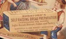 PROVIDENCE  RI TRADE CARD, HORSFORD'S SELF RISING. RUMFORD CHEMICAL WORKS   X177