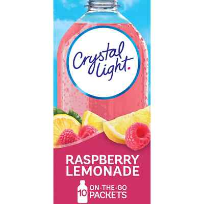 Crystal Light RASPBERRY LEMONADE 10 packets 2 BOXES NEW exp.2/2026 FREE Shipping
