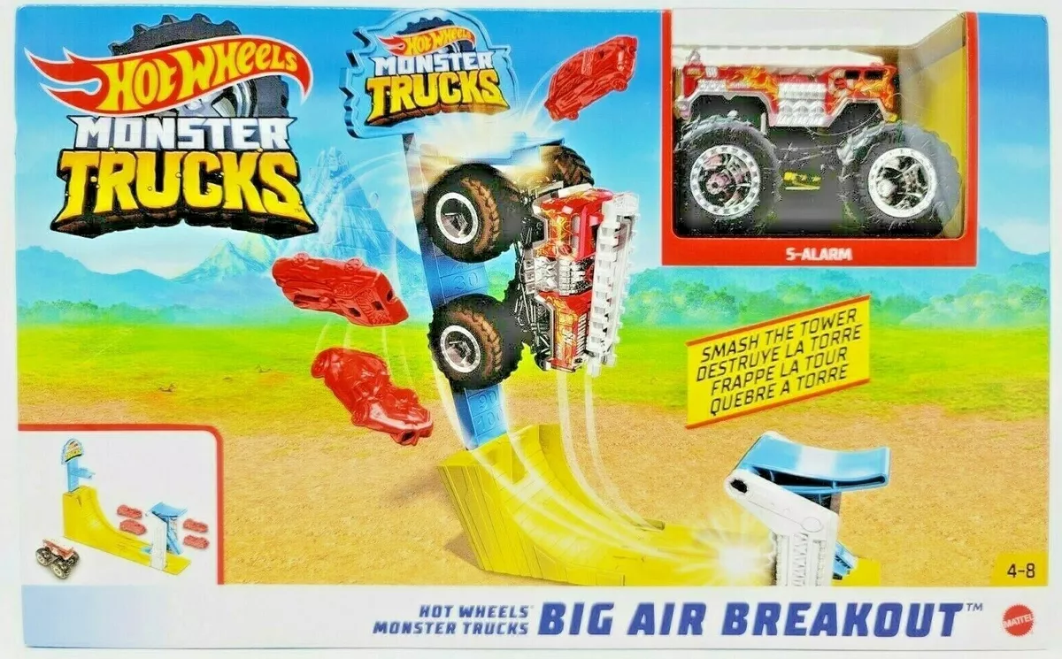 Hot Wheels Monster Trucks 5-Alarm Big Air Breakout Smash the Tower