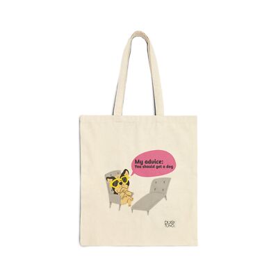 Dog Lover Tote Bag,   Pet Owner Gift, Cute Pup Grocery Bag