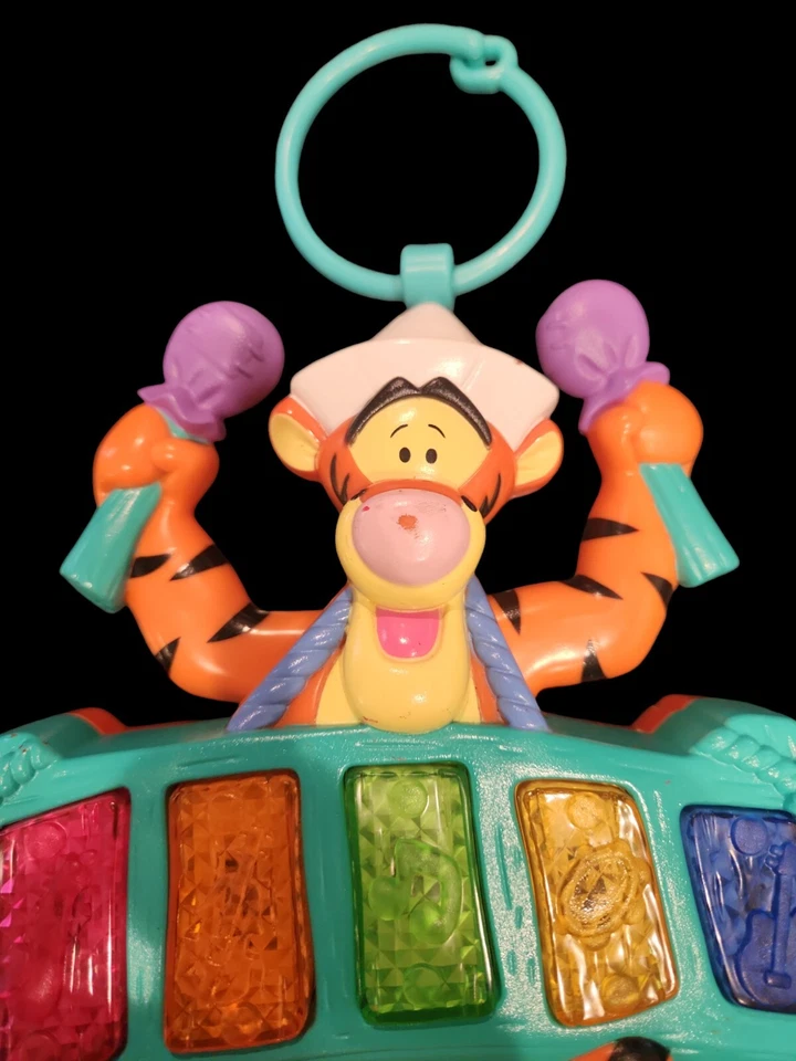 Mattel Musical Tigger 2000 juguete de cuna/cochecito juguete piano ¡¡Funciones coleccionables raras!!! Foto 3 de 4