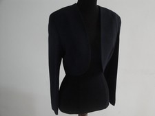 GIACCA DONNA VINTAGE TG 42 BOLERO BOLERINO BLU NOTTE ELEGANTE DA CERIMONIA 