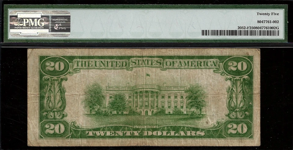 1928B $20 Federal Reserve Note PMG 25 rare 5 known Atlanta Fr 2052-Fdgs - Image 2 of 2