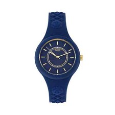 ersus Versace Women's Fire Island Quartz Silicone Strap Watch929-010 blue