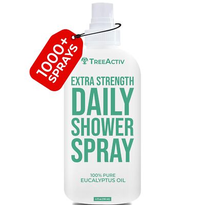 TreeActiv Extra Strength Shower Spray, Eucalyptus Shower Freshener 1000 Sprays