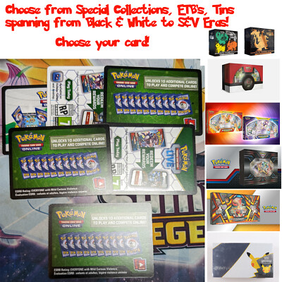 Pokémon TCG Special Online Code Cards-Unused-Pick Set *Codes Messaged Same Day*