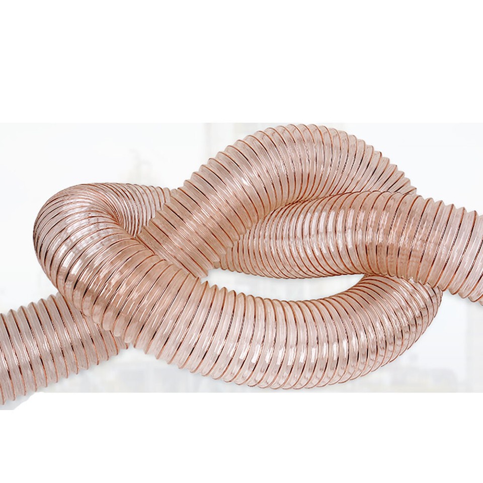PU Clear Flexible Ducting Hose Ventilation Woodworking Saw Fume Dust
