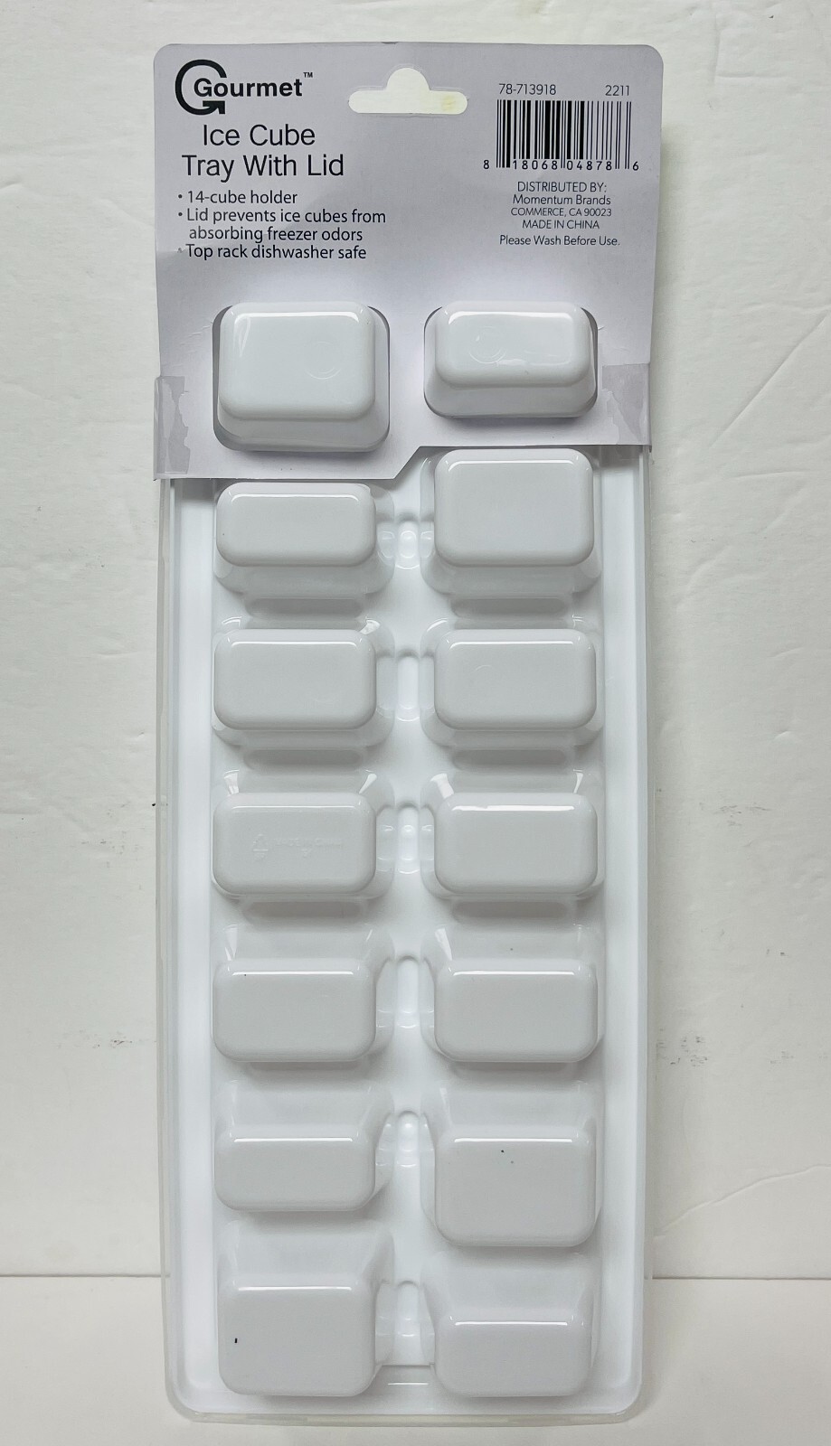 2X 14 Ice Cube Tray with Lid/Cover, BPA Free, Top rack dishwasher safe