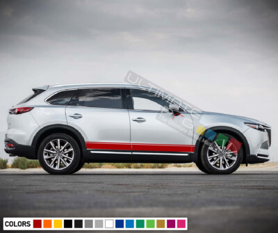 Aufkleber Aufkleber Streifen Kit kompatibel zu Mazda CX-9 Spoiler Stoßstange Lippe Kapuze hinten