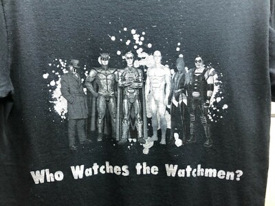 2009 Watchmen  Who Watches the Watchmen  Movie Promo T shirt Sz Sm Double Sided