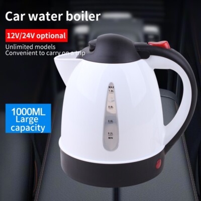 cigarette lighter kettle Portable Truck & Car Kettle Travel 12V 24V Cigarette Lighter Water Heater  1000ml