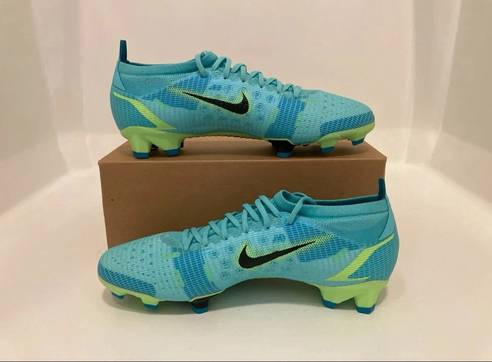 Nike Mercurial Vapor 14 Pro FG Blue Green Soccer Cleats Mens Size 12 CU5693-403 - Image 2 of 4