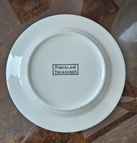 Vintage Porzellan Schätze Dessert 7,5" Teller mit antiken Stühlen Design 4er Set - Bild 6 von 6