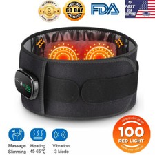 Waist Belt Electric Infrared Heated Vibration Therapy Massager Waist Pain Relief