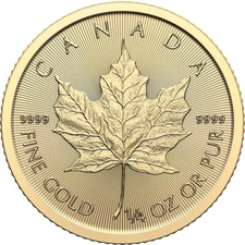 Canada Gold Maple Leaf - 1/4 oz - $10 - .9999 Fine - Random Date