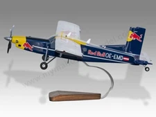Pilatus PC -6 Redbull Red Bull Desk Wood Airplane New Model Large Scale 1/32