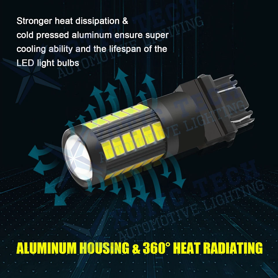 3157 LED 反向备用灯泡适用于福特 F-150 1990 - 2017 Explorer 1991 - 2005 — 第 3/4 张图片