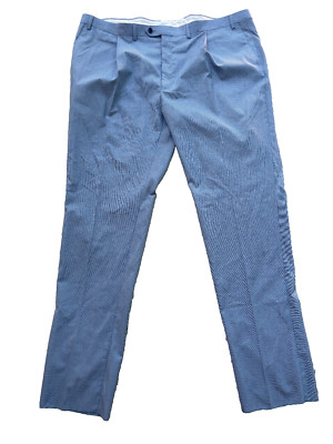 Sean John Dress Pants 50 W 38 Unfinished Length Blue Pleated NWT