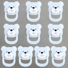 10x Magnetic Pacifier Dummy Blue Bear for DIY Reborn Baby Dolls Kit Accessory