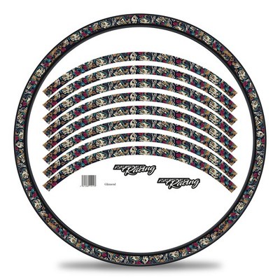MTB Bike Fahrrad Felgen Aufkleber Set Skulls and Snakes Glanz 27-29 Zoll RX034