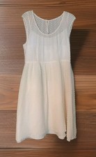 J Crew Women Sleeveless Dress Size 10 White/Off White. Read Description A-line 