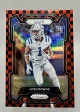 2023 Panini Prizm Football Josh Downs Red Black Rookie Checkerboard #345