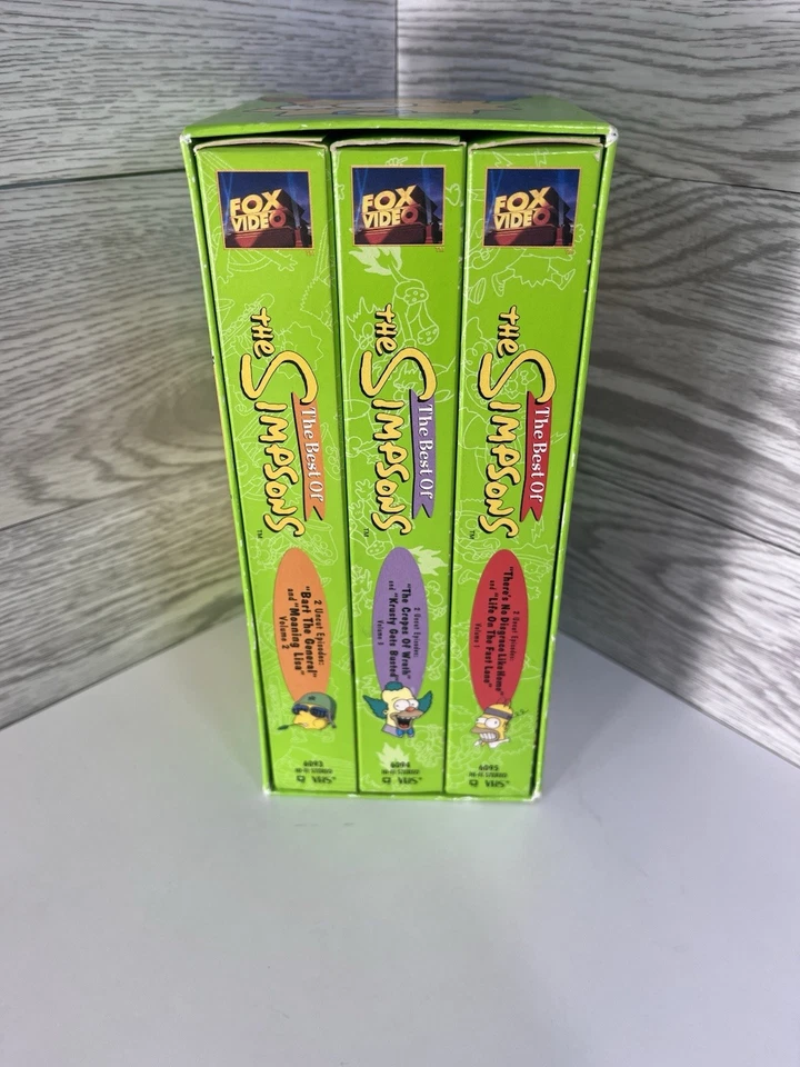 BEST Of The SIMPSONS Box Set Volume 1-3 VHS 3 Tapes VTG 1997 - Image 2 of 4