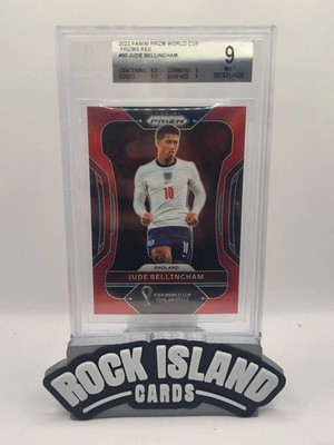 Jude Bellingham 2022 Panini Prizm #90 Red Road to Qatar /399 BGS 9