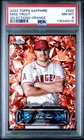 2024 Topps Chrome Sapphire #SS-9 Mike Trout Sapphire Selection Orange PSA 8 #/25