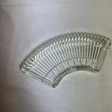 Kromex Lazy Susan REPLACEMENT Curved Clear Glass Insert Section Relish Tray Dish