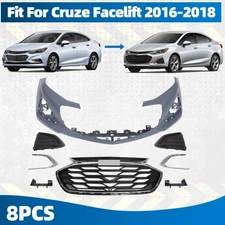 Upgrade Front Bumper Cover Grille Assembly For 2016-2018 Chevy Cruze Facelift