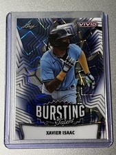 2025 Leaf Vivid Xavier Isaac Blue Laser Tampa Bay  Rays SP RC 1/1