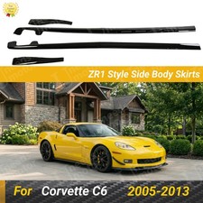 Side Skirts Rocker Panels Mud Flaps For 05-13 Chevrolet Corvette C6 Zr1 Style Side Skirts Rocker Panels Mud Flaps For 05-13 Chevrolet Corvette C6 Zr1 Style