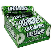    LIFE SAVERS Wint-O-Green Mints Rolls Single Size .84 Ounce 20 Count Box