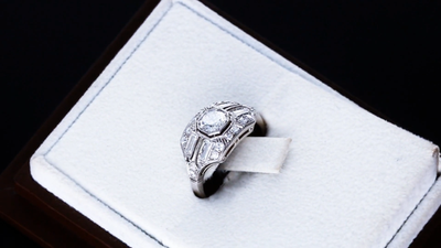 Antique Art Deco 1.53Ct Diamond and 18k White Gold Dress Ring Circa 1920 | eBay Antique Art Deco 1.53Ct Diamond and 18k White Gold Dress Ring Circa 1920 | eBay
