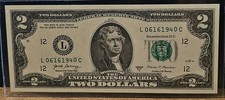 June 16, 1940 Birthday Anniversary $2 Two Dollar Bill Serial Number Gas Pump EPQ
