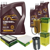 Inspektionspaket 8L Mannol Diesel TDI 5W-30 FüR Hyundai Santa Fé II 2.2 Crdi