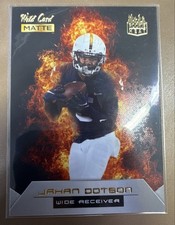 2022 Wild Card MATTE - Rookie Heat Jahan Dotson #RH-13 Black-Orange Flames (RC). rookie card picture