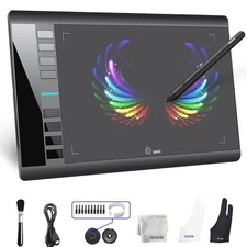 Graphics Drawing Tablet, M708 10 x 6 inch Large Digital Drawing Pad with 8 Ho...