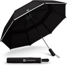 Premium Collapsible Travel Umbrella - Windproof, Compact, Easy Auto Open - Resis