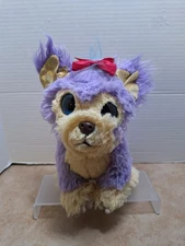 Little Live Pets Scruff-a-Luvs Cutie Cuts Purple Shaggy Dog Plush Blue Eyes 8"