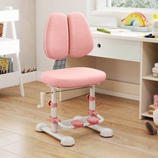 Kids Study Chair w/Adjustable Double Backrest Footrest Seat Height  Depth