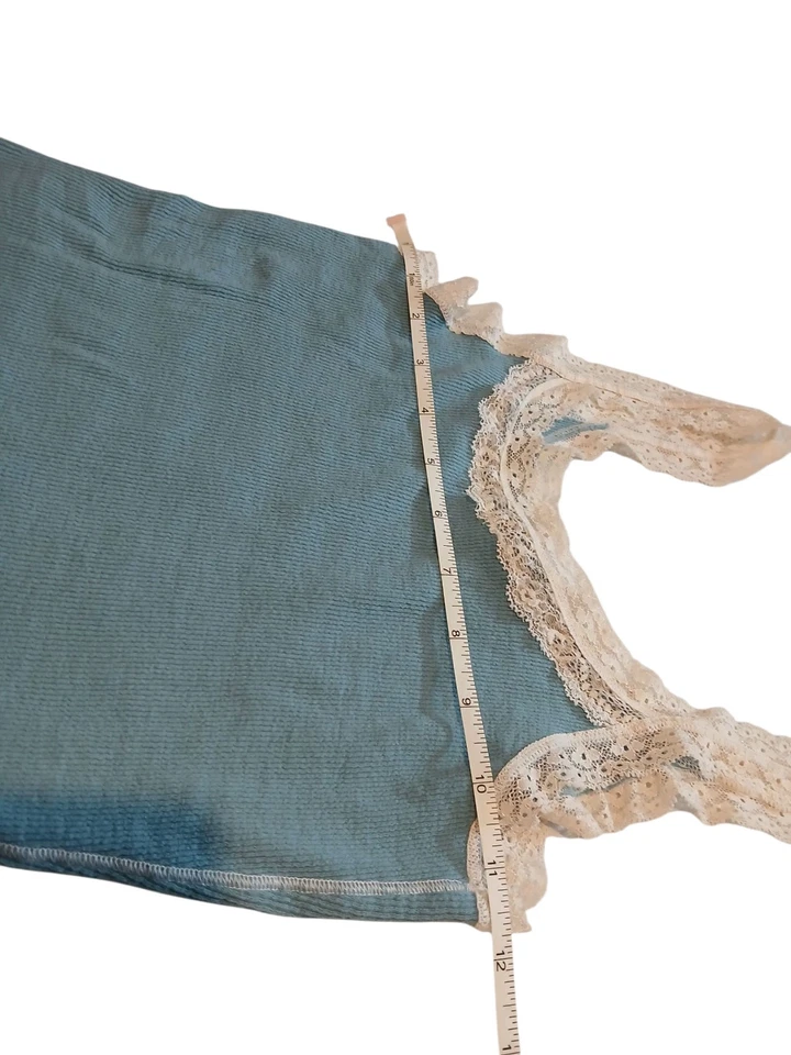 Rue21 Y2k Azul Crema Encaje Recortado Capas Cami Tanque Juniors Pequeña Coqueta Foto 3 de 4