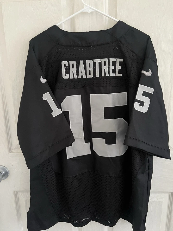 Camiseta de fútbol americano Nike Michael Crabtree #15 Oakland Raiders cosida NFL talla 48 Foto 4 de 4